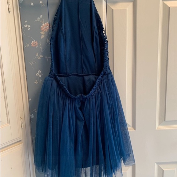 NWT ASOS Design Tulle Lace Top Backless Dress - Picture 10 of 12